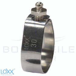 LOXX&reg; Hose clamp for tube 30mm - stainless steel