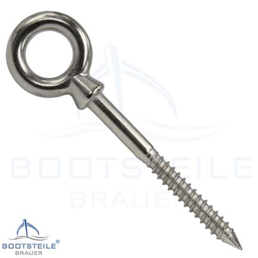 Eye bolt with wood thread 5029 - 6 x 40 mm - Stainless steel A4