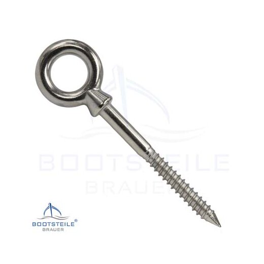 Eye bolt with wood thread 5029 - 6 x 100 mm - Stainless steel A4