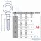 Eye bolt with wood thread 5029 - 10 x 80 mm - Stainless steel A4