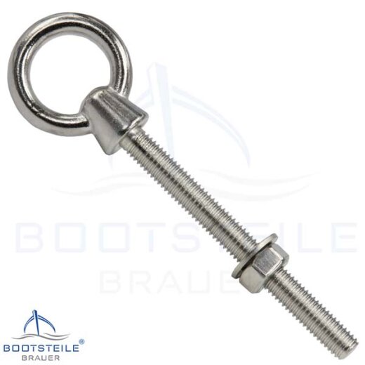 Eye bolt with metric thread M6 x 60 mm - Stainless steel A4