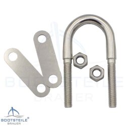 U-bolt with 2 counter plates and 2 nuts M4 x 30 -...