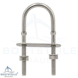 U-bolt with counterplate - Stainless steel A4