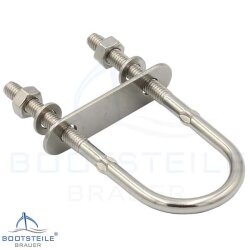 U-bolt with counterplate - Stainless steel A4