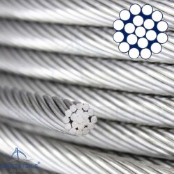 Câble monotoron 8035 - 1x19 - acier Inoxydable V4A (AISI 316)