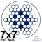 PVC white coated wire rope semi-soft 7x7 - Stainless steel V4A