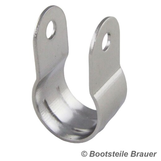 Pipe clip, full circle D= 25 mm - stainless steel A2 AISI 304