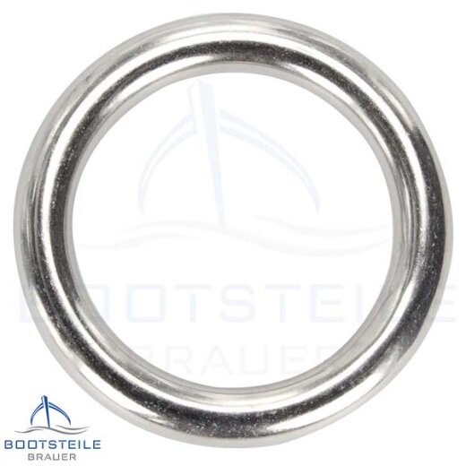 O-Ring 3 x 25 mm geschweißt, poliert - Edelstahl A4 (AISI 316)