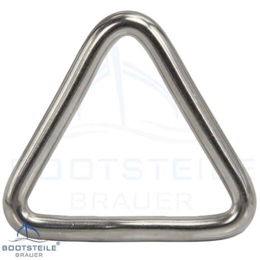 Anneau triangle 5 x 25 mm soudé, poli - Acier Inoxydable V2A