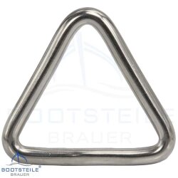 Triangle ring 6 x 40 mm welded, polished - Stainless steel V2A