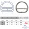 Anneau barette double - Acier Inoxydable V4A