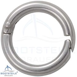 Two-part ring with snap lock 8x35 mm - Stainless steel...