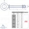 Eye bolt with plate and metric thread - Stainless Steel V4A