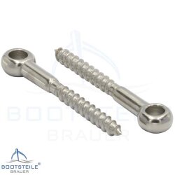 Eye bolt with wood thread - Stainless steel V4A