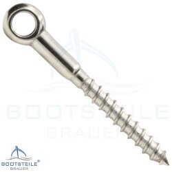 Eye bolt with wood thread 6 x 40 mm - Stainless steel V4A