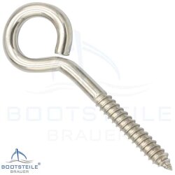 Screw eye with wood thread, heavy duty 8 x 84 mm, Eye 20...
