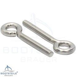 Screw eye with metric thread - Stainless steel V2A