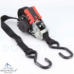 Retractable ratchet tie-down strap - Steel / PES