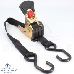 Retractable ratchet tie-down strap 25 x 1800 mm - Steel /...