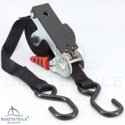 Retractable ratchet tie-down strap 25 x 4500 mm - Steel /...