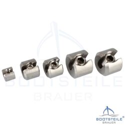 Bague d‘arrêt pour câble 2 x M4 mm -  Acier Inoxydable V4A