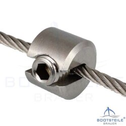 Wire rope stopper 3 x M6 mm - stainless steel V4A