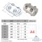 Serre câble 2 parties (4 vis) - Acier Inoxydable V4A