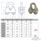 Wire rope clamp ring 4 x M4 mm Sim. DIN 741 - Stainless steel V4A