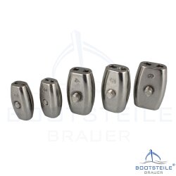 Serre câble forme oeuf 5 mm - Acier Inoxydable V4A
