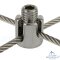 Cross wire rope clip with closed base - Stainless steel V4A