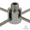 Cross wire rope clip with closed base - Stainless steel V4A