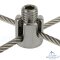 Cross wire rope clip with closed base 4 x M12 mm - Stainless steel V4A