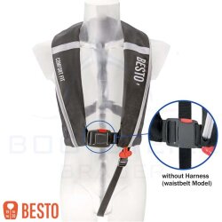 BESTO Rettungsweste COMFORT FIT 180N automatisch mit Lifebelt Lifejacket 3D Heck