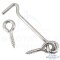 Gate hook with screw eyes - Stainless steel V4A