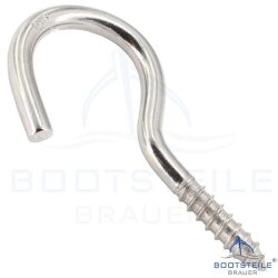 Schraubhaken mit Holzgewinde 2,9 x 40 mm - Edelstahl A4...