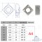 Square nuts DIN 557 - Stainless steel V4A