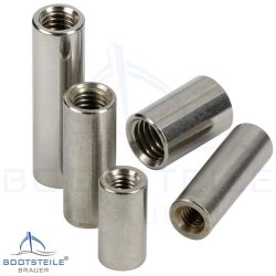 Coupling nuts round - Stainless steel V2A