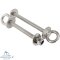 Eye bolt with collar and metric thread, washer and nut - Stainless steel V4A