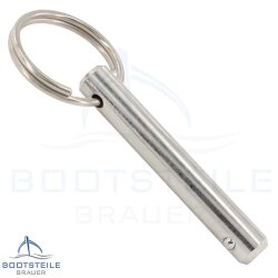 Pin with ball lock - stainles steel V2A