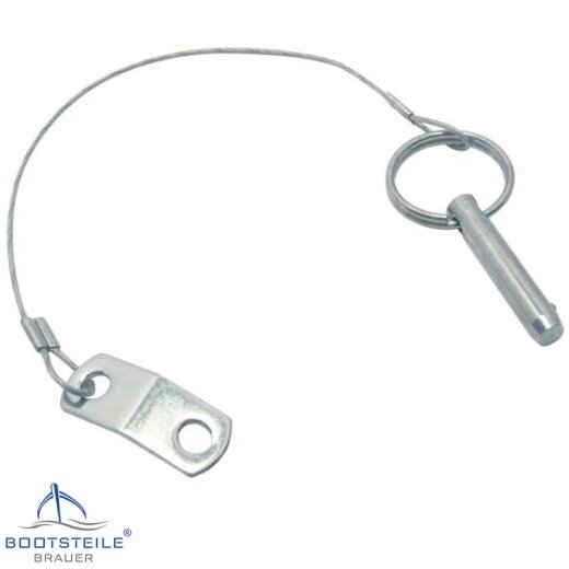 Câble de sécurité 1,0 x 250 mm avec goupille à bille 6,3x35 mm -  acier inoxydable A2