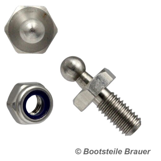 LOXX&reg;  screw M5 x 10 mm-Stainless steel AISI 303 with hexagon nut self-locking M5 DIN 985 A2