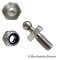 LOXX®  screw M5 x 10 mm-Stainless steel AISI 303 with hexagon nut self-locking M5 DIN 985 A2