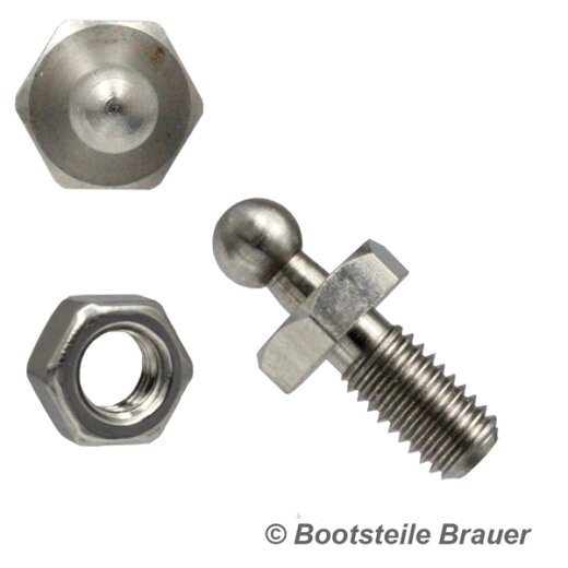 LOXX® screw M5 x 10 mm-Stainless steel AISI 303 with hexagon nut M5 DIN 934 A2