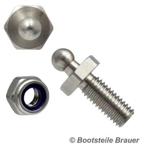 LOXX®  screw M5 x 12 mm-Stainless steel AISI 303 with hexagon nut self-locking M5 DIN 985 A2