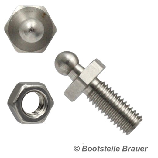 LOXX&reg; screw M5 x 12 mm-Stainless steel AISI 303 with hexagon nut M5 DIN 934 A2