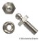 LOXX Schraube M5 x 12 mm - Edelstahl AISI 303 mit Sechskantmutter mit Flansch M5 DIN 6923 A2