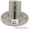 Relingfuss 60° RUND, feingfuss poliert, 25MM - Edelstahl A4 (AISI 316)