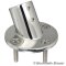 Relingfuss 60° RUND, feingfuss poliert, 25MM - Edelstahl A4 (AISI 316)