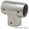 Te droite 90°, Feinguss poliert 25MM - acier inoxydable AISI 316 / A4