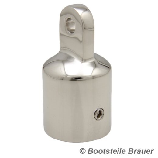 Top cap, cast, highly polished 25MM - stainless steel AISI 316 / A4